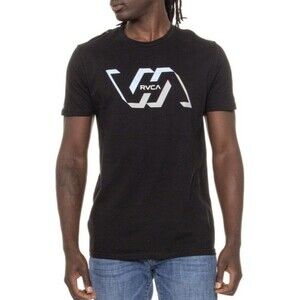 RVCA T-Shirt Mens M Black Graphic Logo Soft Jersey Balance Of Opposites Skater